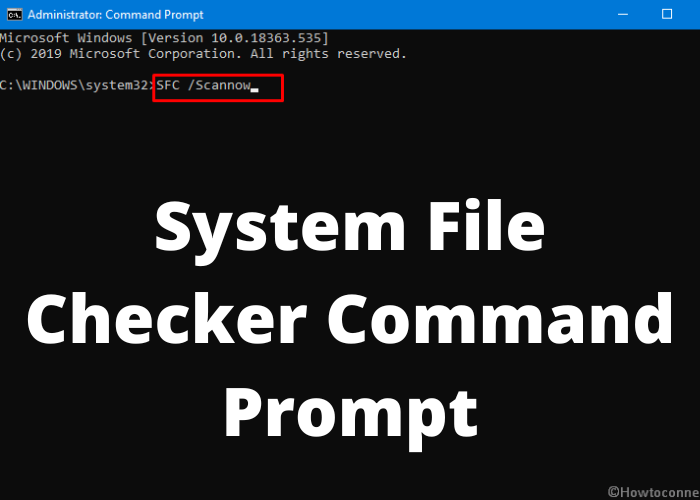 System File Checker Command Prompt